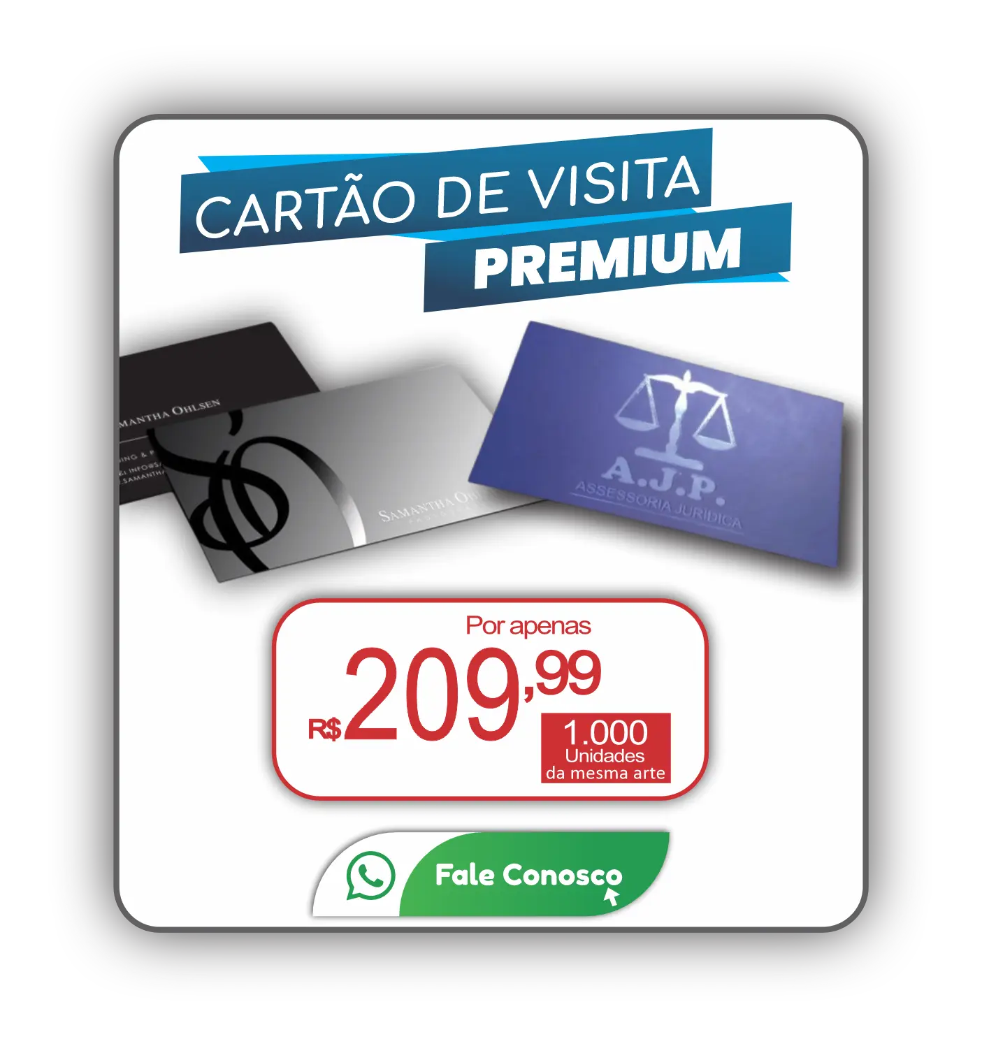 cartão de visita para advogados corte reto