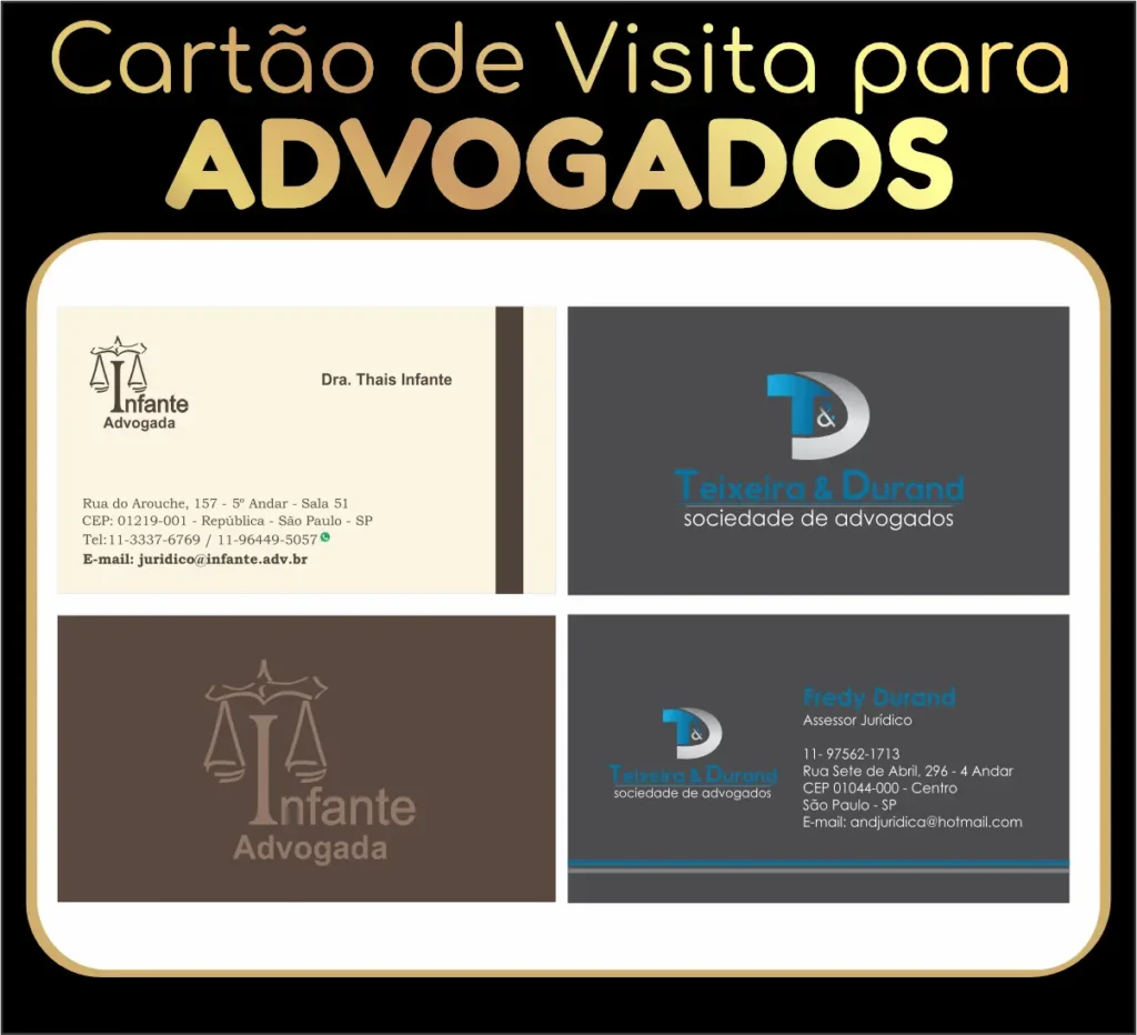 Cartão de Visita para Advogados