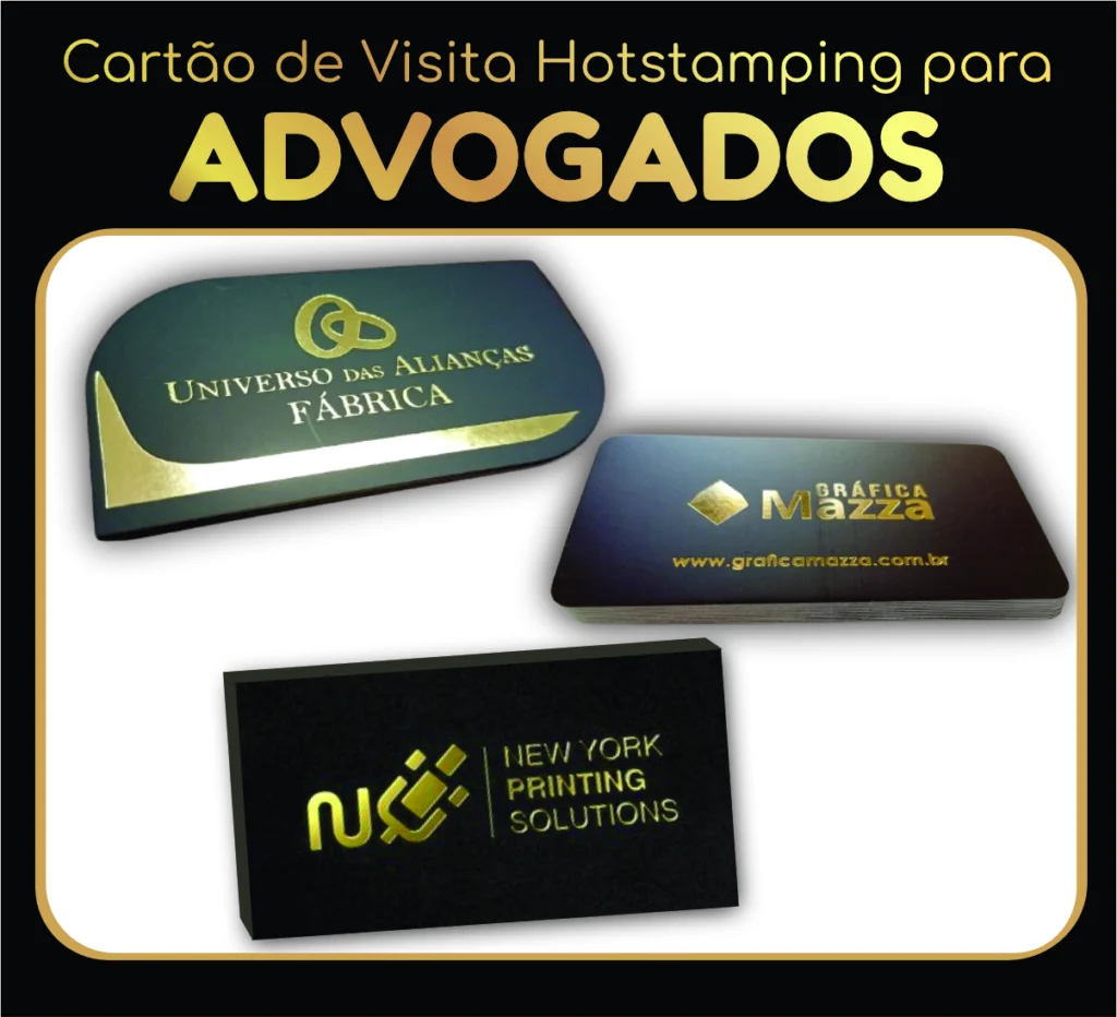 cartao de visita para advogados hotstamping 